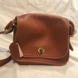 Vintage Brown Leather Coach Satchel